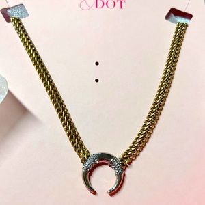 NIB Stella & Dot Double Take Horn Necklace